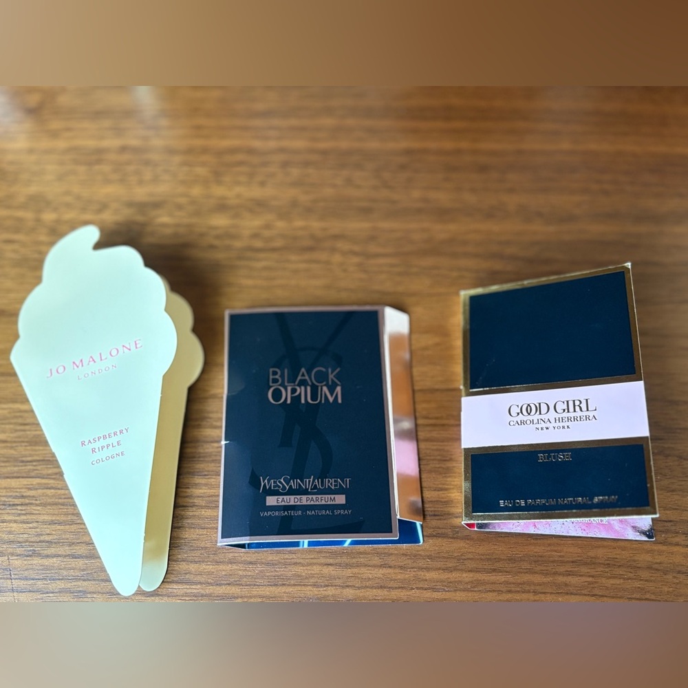 YSL, Jo Malone, Carolina Herrera Samples